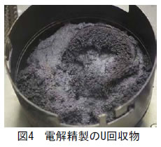 図4 電解精製のU回収物