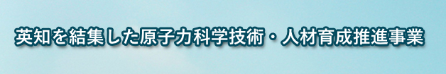 英知を結集した原子力科学技術・人材育成推進事業